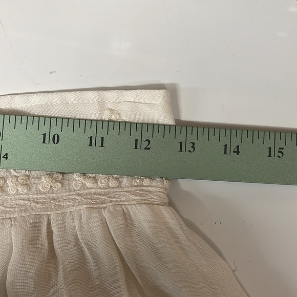 ZARA Maxi Shirt Crinkle Chiffon Pull On Embroidered Waist/Hem Lined Size Small - Picture 9 of 10